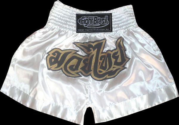 Shorts de muay thai básico FBR branco